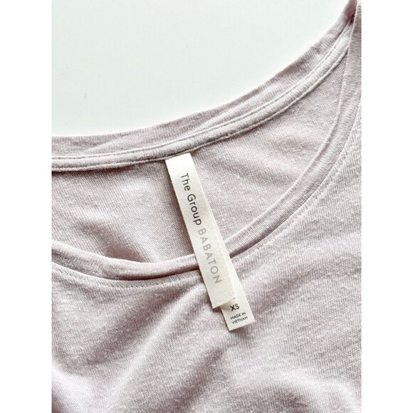 Aritzia GROUP BY BABATON Lifestyle Lilac Linen Blend Jersey T-Shirt Top, Size XS - Picture 8 of 15